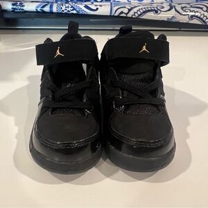 Jordan Flightclub 91 Black Metallic Gold Toddler Size 5C 555330-031